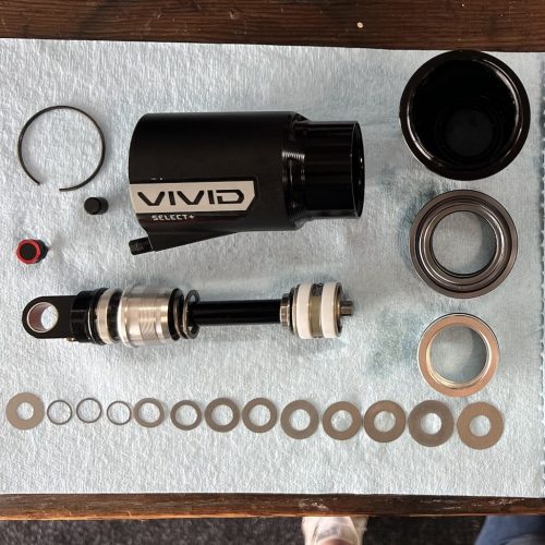 Custom valving service on a mountain bike shock at ST Tuned
